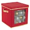 Simplify 64 Count Large Ornament Storage Box with See Through Window 9069-RED - alternate 1